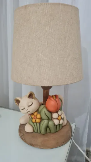 Lampada Thun gatto in ceramica