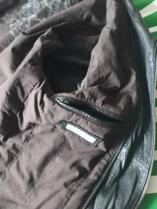 Chaqueta Cuero Negra Talla XL