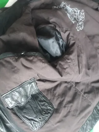 Chaqueta Cuero Negra Talla XL