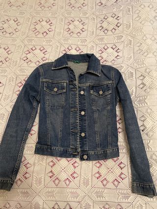 Cazadora tejana Benetton azul Talla XS