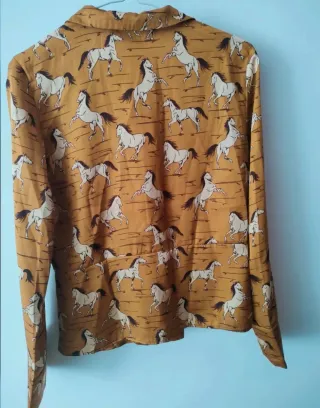 Blusa Zara Estampado Caballos