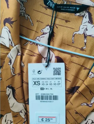 Blusa Zara Estampado Caballos