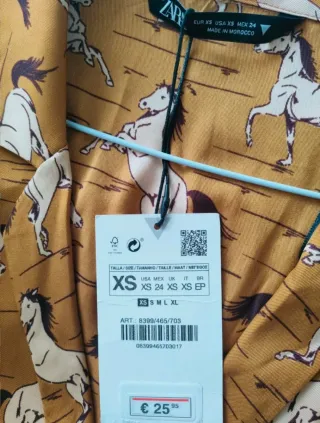 Blusa Zara Estampado Caballos