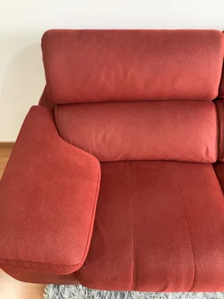 Sofá de 3 plazas granate