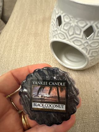 Porta candela Yankee Candle + candela Black Coconu