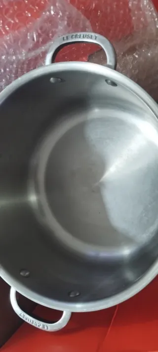 Olla Le Creuset Plateada