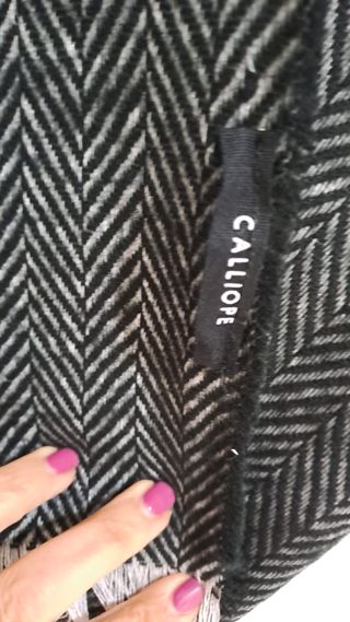 Sciarpone unisex Calliope nero/grigio