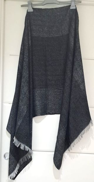 Sciarpone unisex Calliope nero/grigio