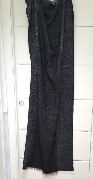 Sciarpone unisex Calliope nero/grigio