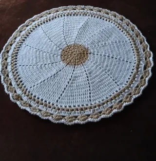 Servilleta crochet juego té árabe