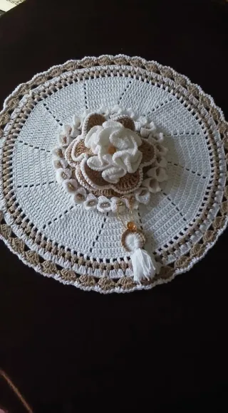 Servilleta crochet juego té árabe