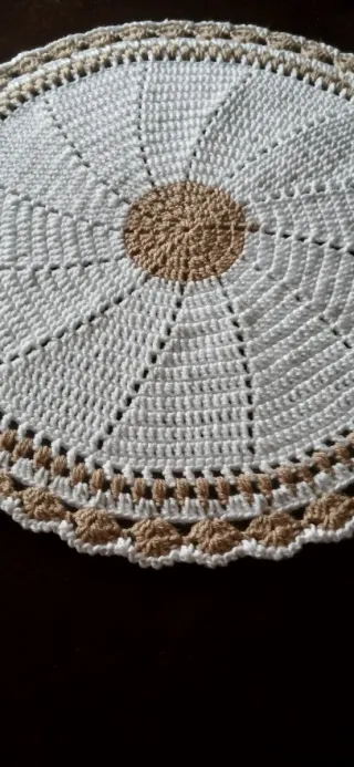 Servilleta crochet juego té árabe