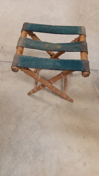 Banqueta plegable madera y tela