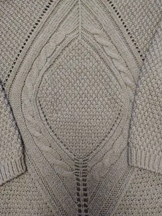 Jersey punto mujer Talla L gris verdoso