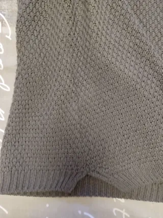 Jersey punto mujer Talla L gris verdoso