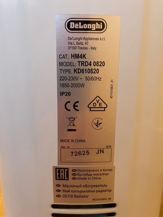 Radiador Aceite DeLonghi