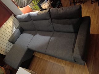 Sofá modular gris tela