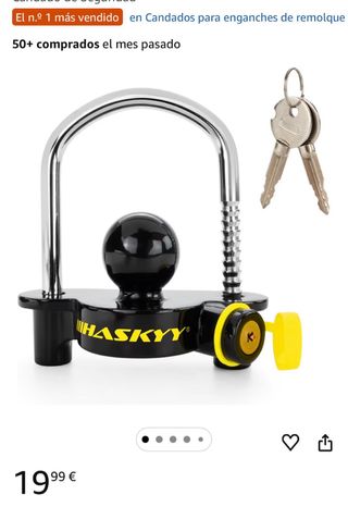 Cepo de seguridad para bola de remolque/caravana.