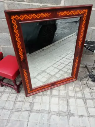 Espejo Marco Madera Biselado