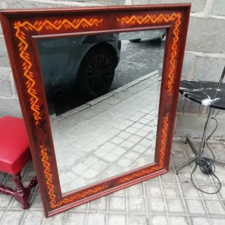Espejo Marco Madera Biselado