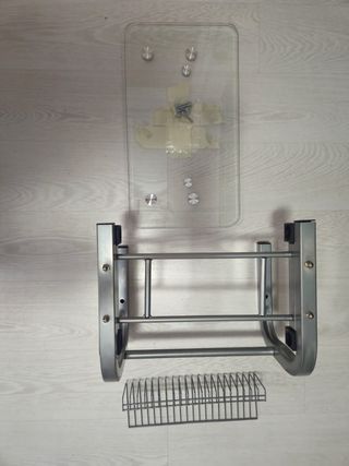 Mesa escritorio cristal templado 110 cm moderna