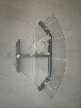Mesa escritorio cristal templado 110 cm moderna