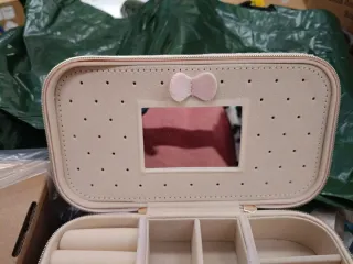 Joyero terciopelo rosa