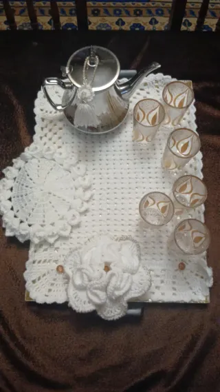 Servilleta crochet para té árabe