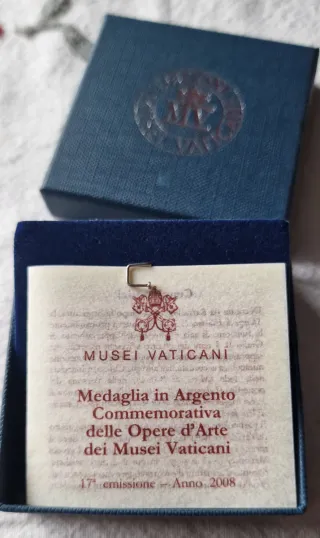 Medalla Plata Vaticano La Cacciata di Eliodoro