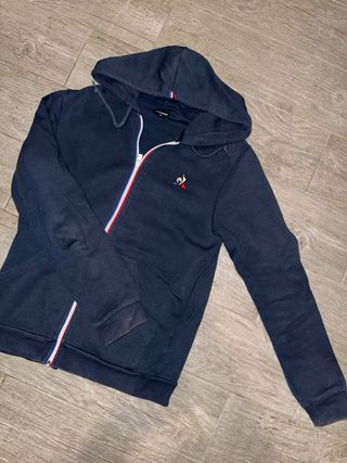 Felpa con zip Le Coq Sportif blu