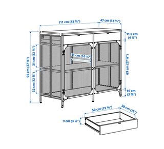 Aparador Metálico y Madera