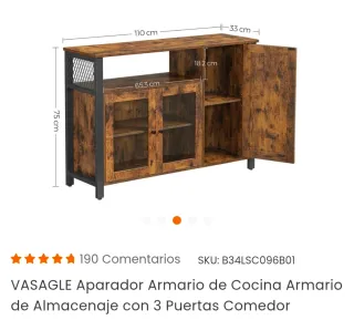 Mueble aparador Vasagle 3 puertas como nuevo