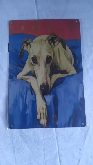 Targa metallo levriero