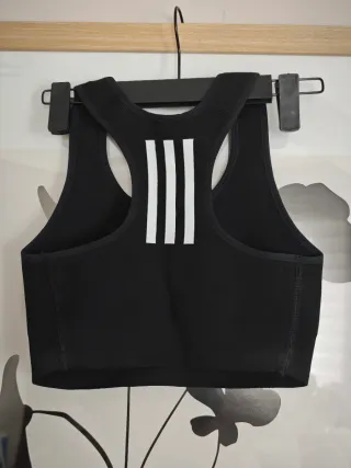 Top Adidas Negro Elástico Nuevo