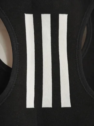 Top Adidas Negro Elástico Nuevo