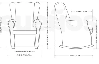 Butaca mecedora lactancia gris