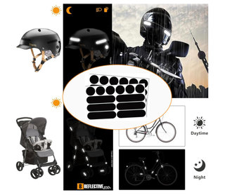 24 Adesivi Riflettenti Moto Casco Bici