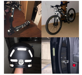 24 Adesivi Riflettenti Moto Casco Bici