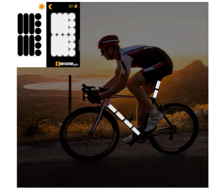 24 Adesivi Riflettenti Moto Casco Bici