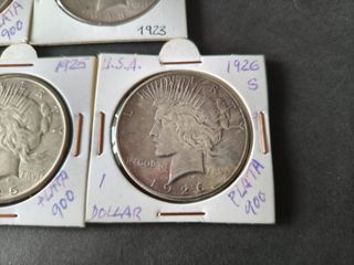 Serie 5 Monedas 1 Dólar USA Liberty 1922-1926