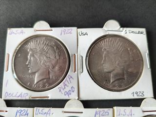 Serie 5 Monedas 1 Dólar USA Liberty 1922-1926