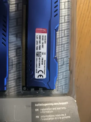 Kit 16GB(2x8) DDR3 1600 HyperX Fury Blue CL10 1.5V