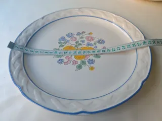 6 Platos Llanos Decoración Frutas Flores