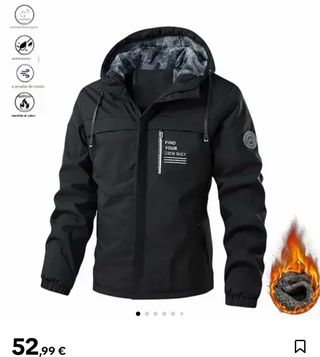 Chaqueta negra con capucha