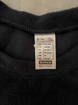 Suéter térmico azul marino 14 años