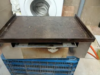 Plancha de gas con manguera