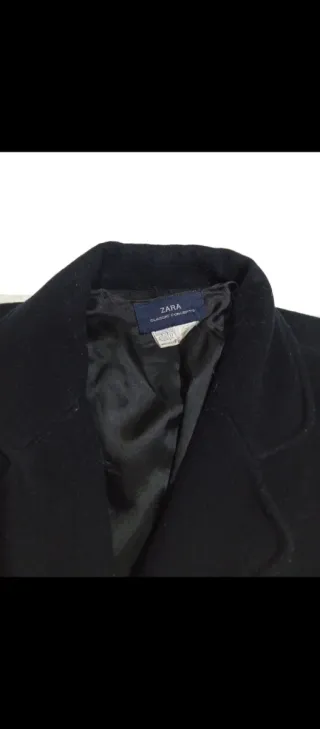 Abrigo mujer negro Zara Classic