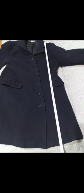 Abrigo mujer negro Zara Classic