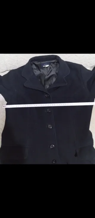 Abrigo mujer negro Zara Classic