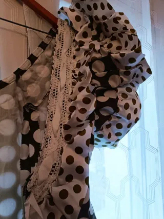 Traje Flamenca Adulta Verde Artesanal Talla 38-40